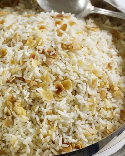 Alternative view of Arroz de champagne e amêndoas
