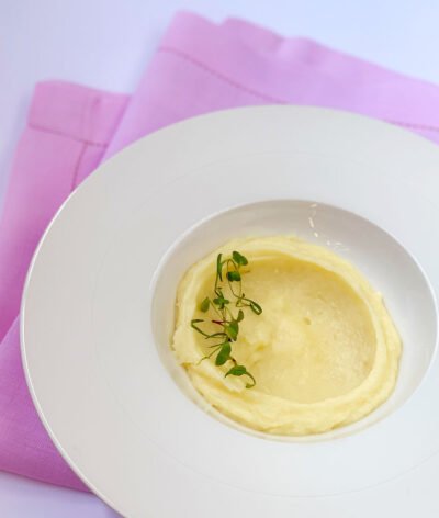 Aligot de batatas com Gruyére