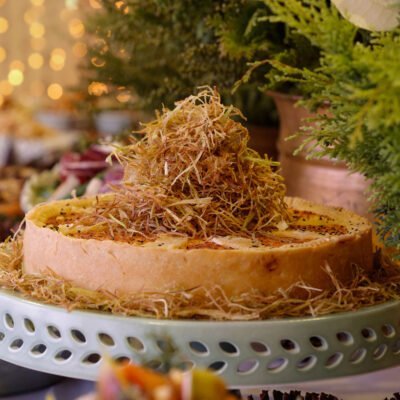 Torta folhada de bacalhau