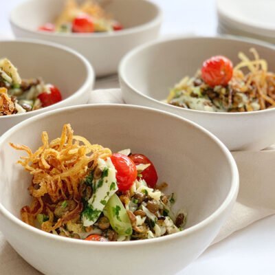 Salada de Bacalhau e lentilhas