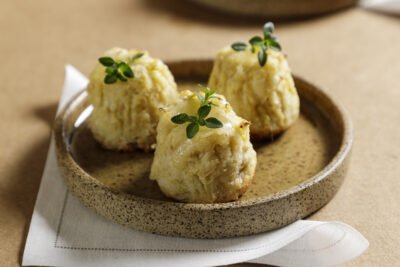 Petit gratin de alcachofras com Brie